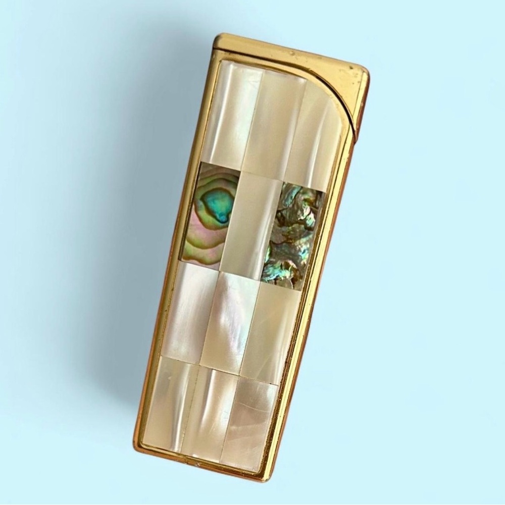 Vintage Colibri Mother of Pearl Inlay Lighter